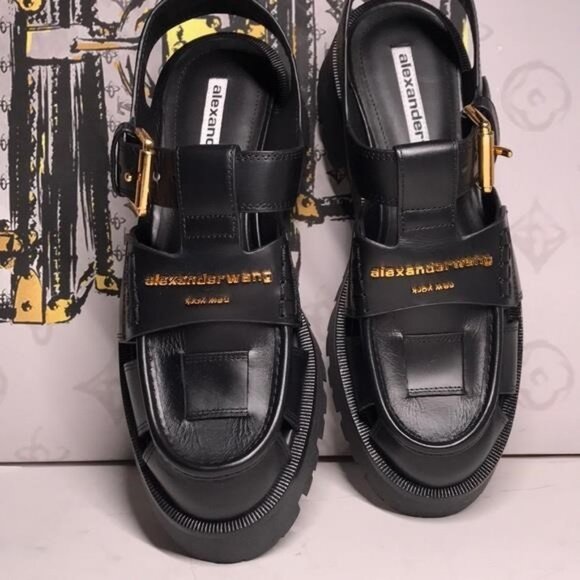 New Authentic Alexander Wang Carter Cage Sandals – Sleek Black Design - Picture 5 of 11